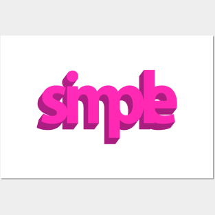 Simple (3D pink) Posters and Art